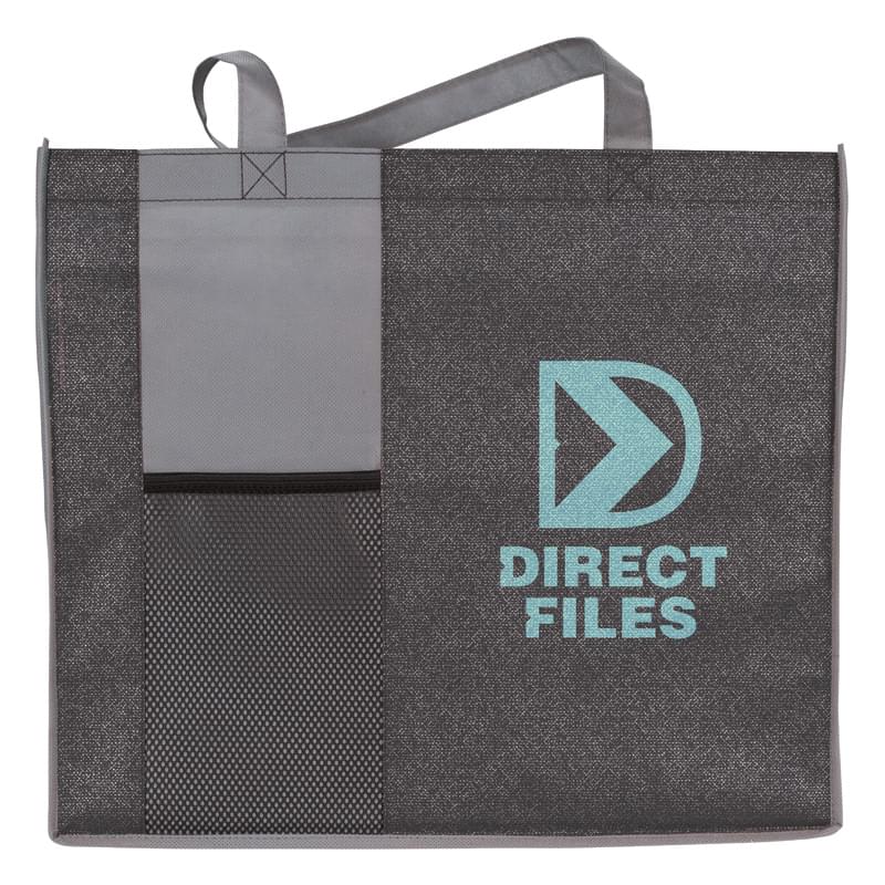 Non-Woven Shimmer Pocket Tote