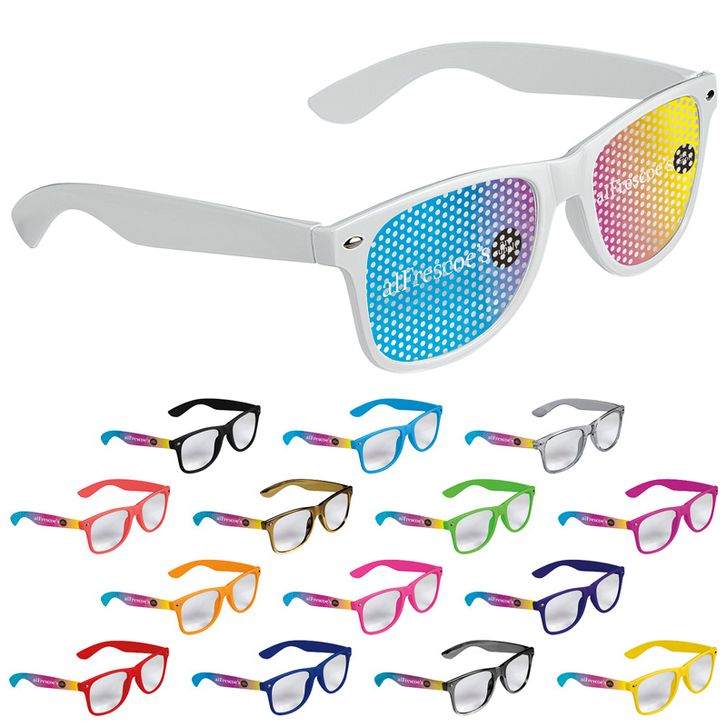 Cool Vibes Clear Lenses Glasses - Full Color