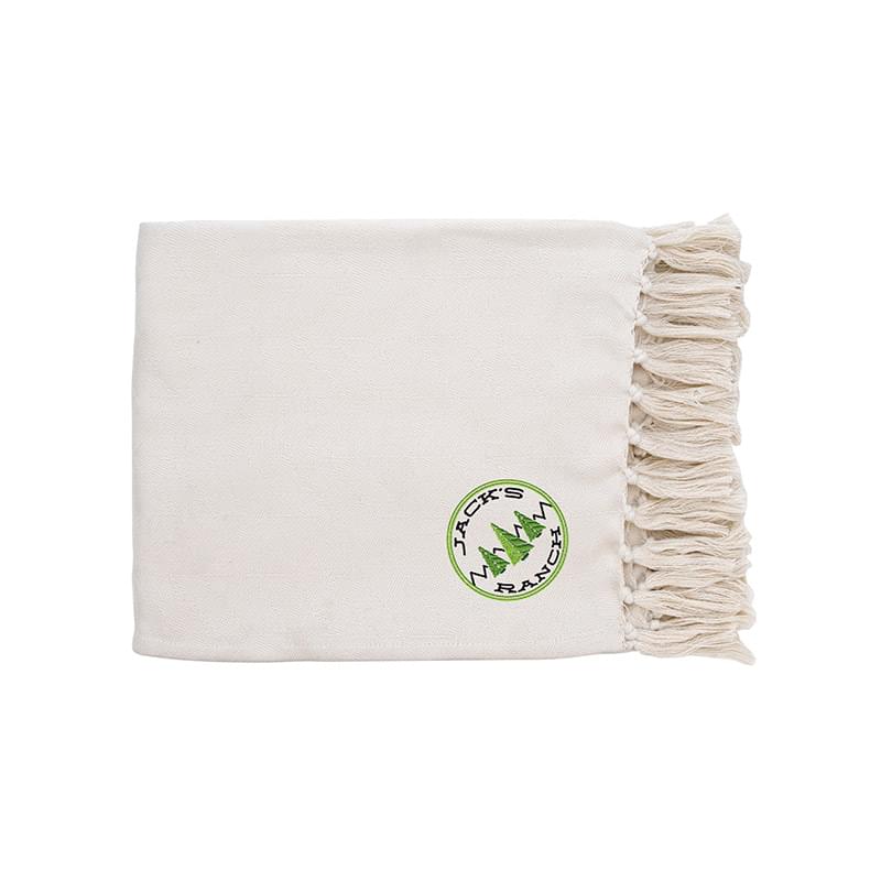 Herringbone Textured RPET Woven Blanket
