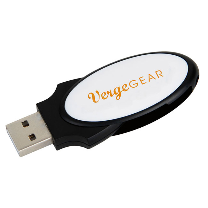 1 GB Oval Folding USB 2.0 Flash Drive