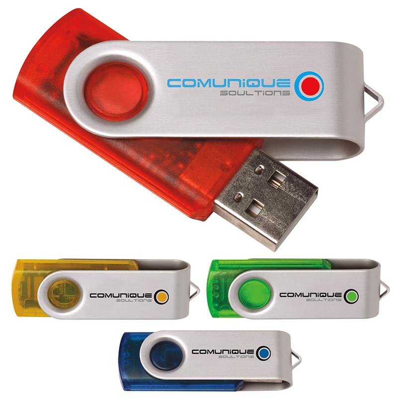 2 GB Translucent Folding USB 2.0 Flash Drive