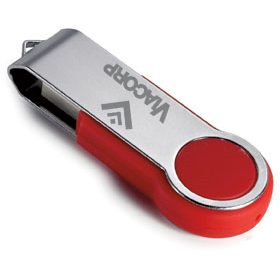 2 GB Round Folding USB 2.0 Flash Drive