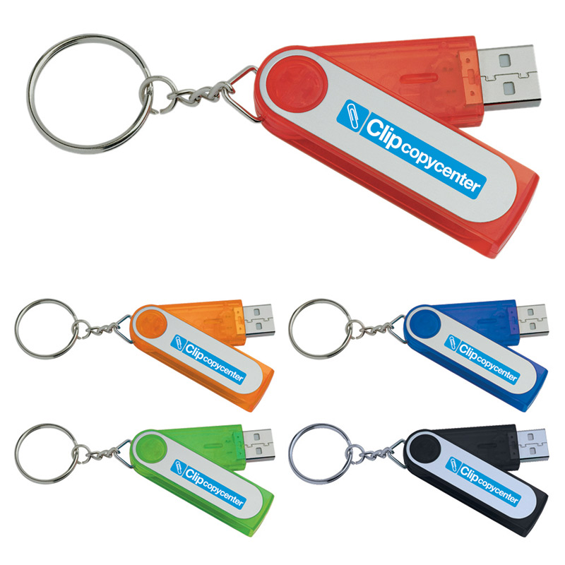 1 GB Folding Keyring USB 2.0 Flash Drive