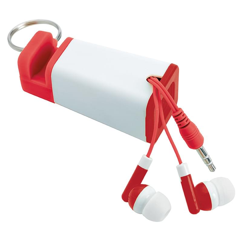 Phone Amplifier Keychain with Earbuds
