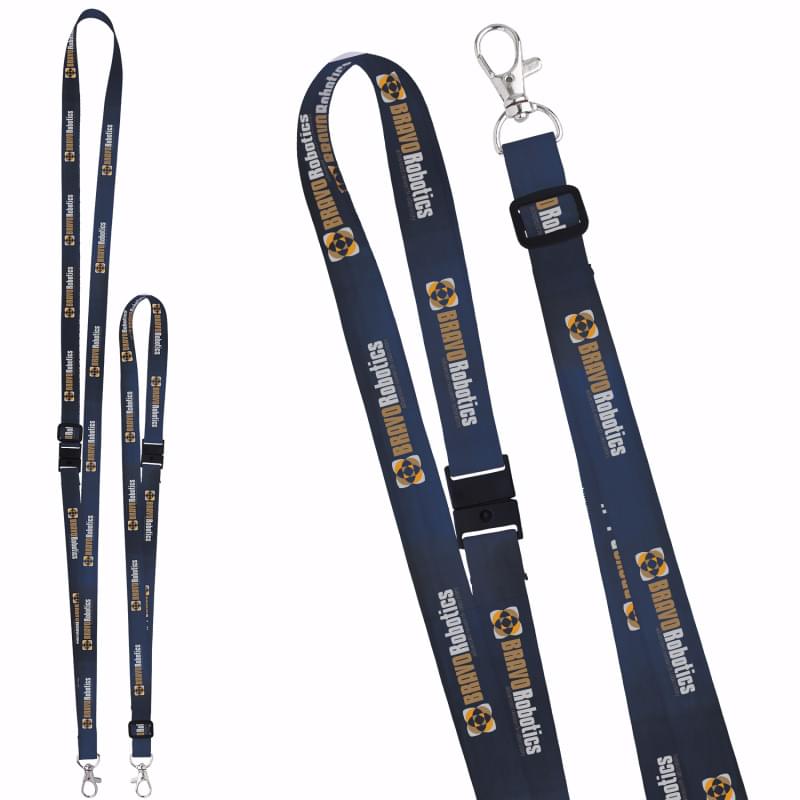 5/8" Adjustable Polyester 4 Color Lanyard
