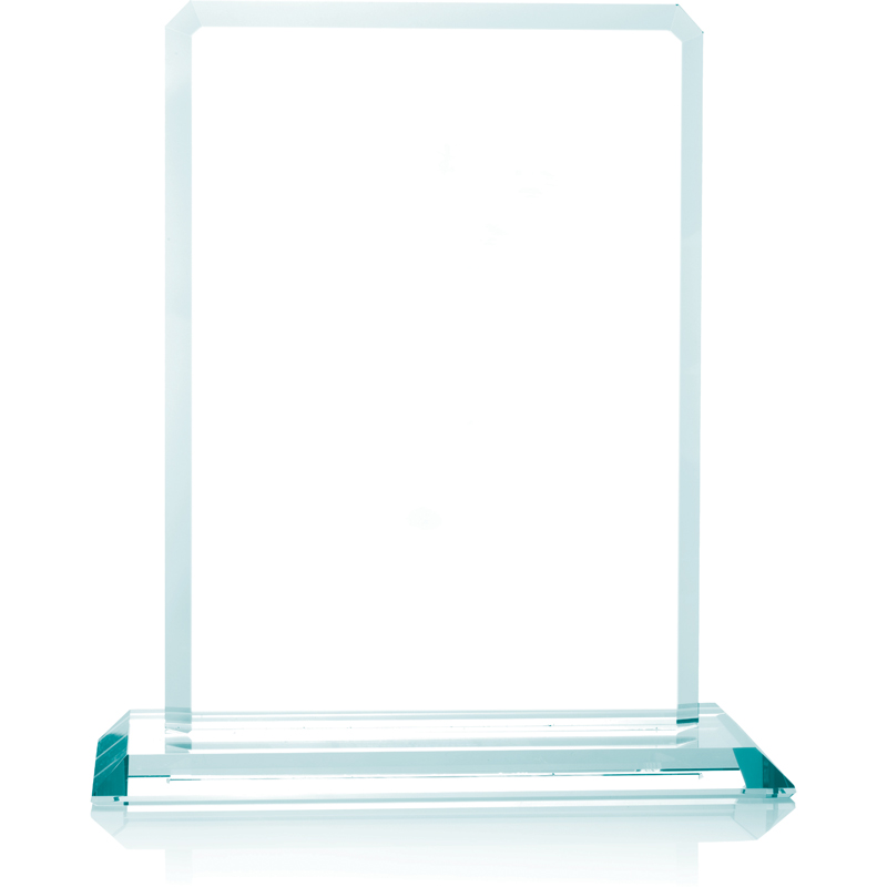 Clipped Jade Crystal Award