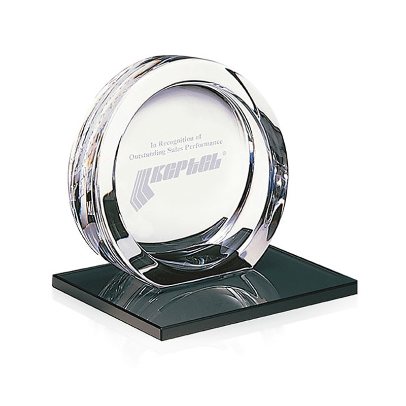 High Tech Award on Black Glass Base - Small