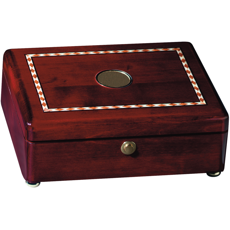 Rosewood Inlaid Rectangular Box