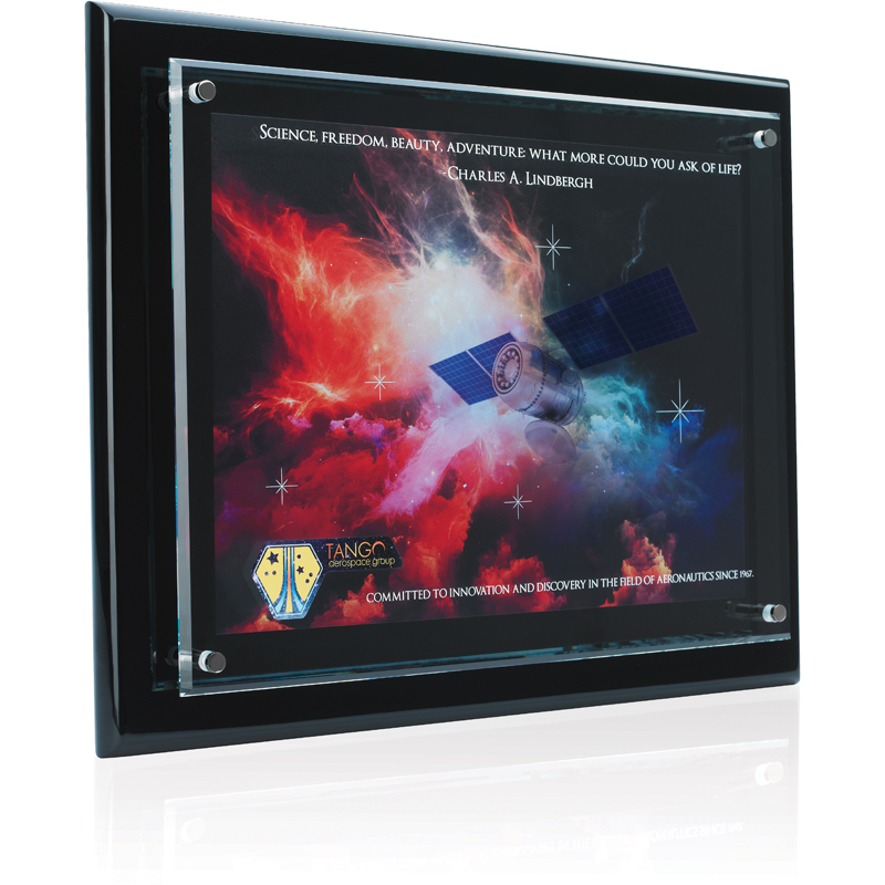 Floating Glass Plaque
