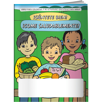 Coloring Book: Eat Healthy (Spanish)