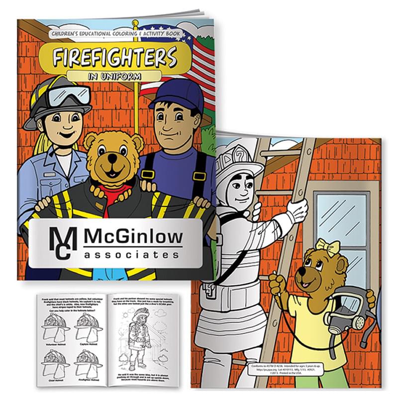 Coloring Book: Firefighters in Uniform