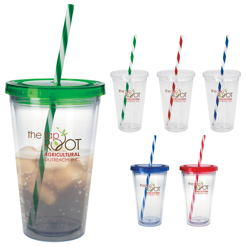 Translucent Candy Cane Tumbler - 18 oz.