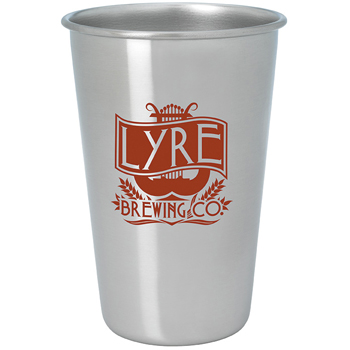 Stainless Pint Glass - 16 oz. - Color