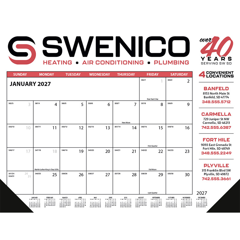 Skinner & Kennedy™ Desk Pad Calendar