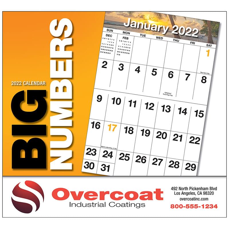Big Numbers Appointment calendar