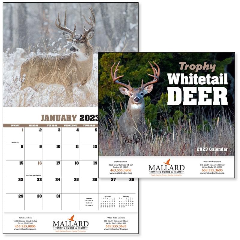 Trophy Whitetail Deer Appointment Calendar