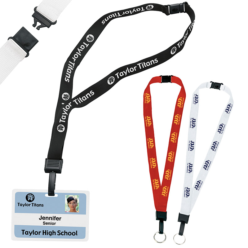 3/4" Breakaway Lanyard with Key Ring