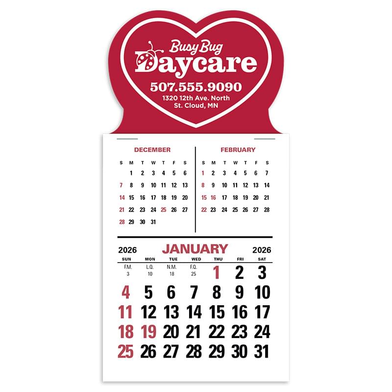 Press-N-Stick&trade; Header 3-Month Vertical Calendar(12-Month)