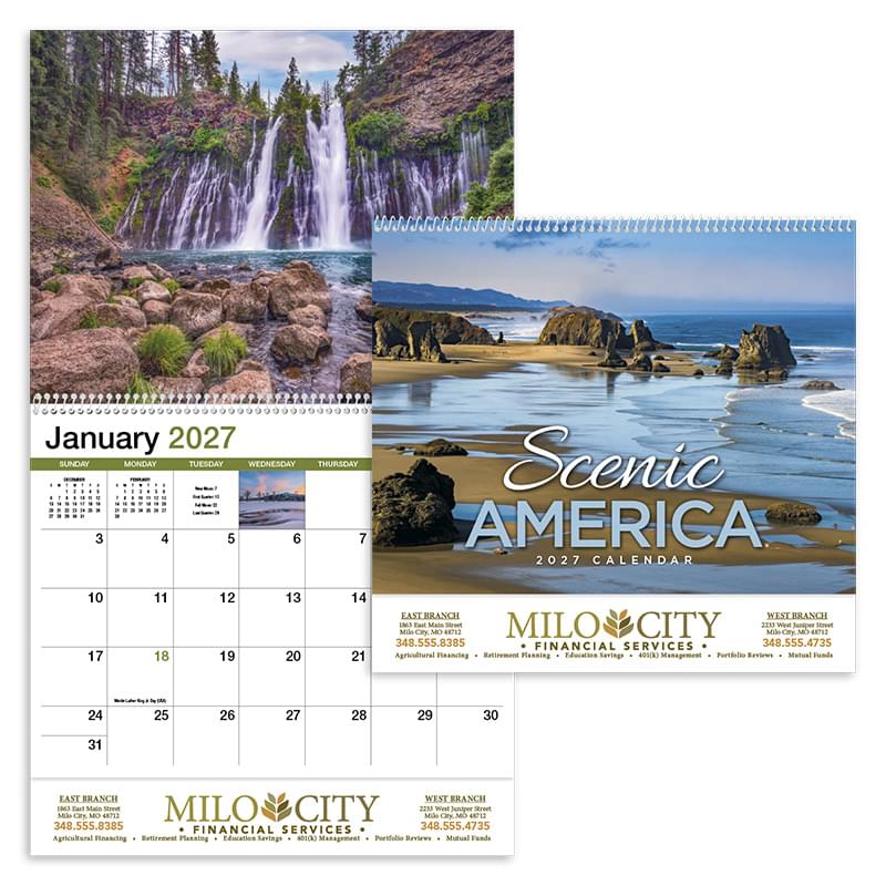 Scenic America® Appointment Calendar - Spiral
