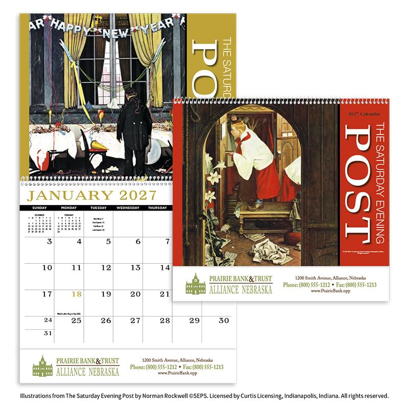 Saturday Evening Post Appointment Calendar - Spiral