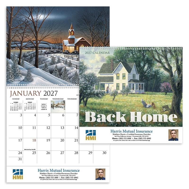 Back Home Appointment Calendar - Spiral