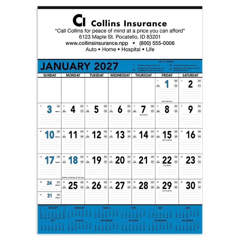 Blue & Black Contractor's Memo (13-sheet)