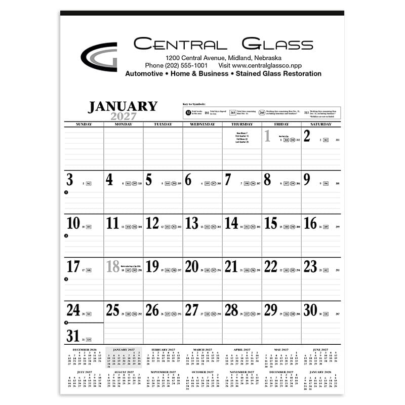 Large Contractor Calendar