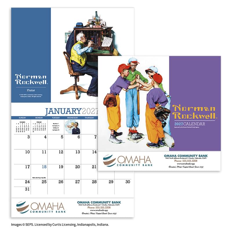 Norman Rockwell Appointment Calendar - Stapled