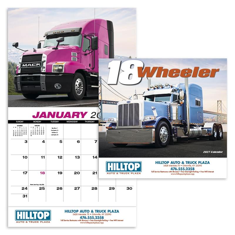 18-Wheeler Wall Appointment Calendar