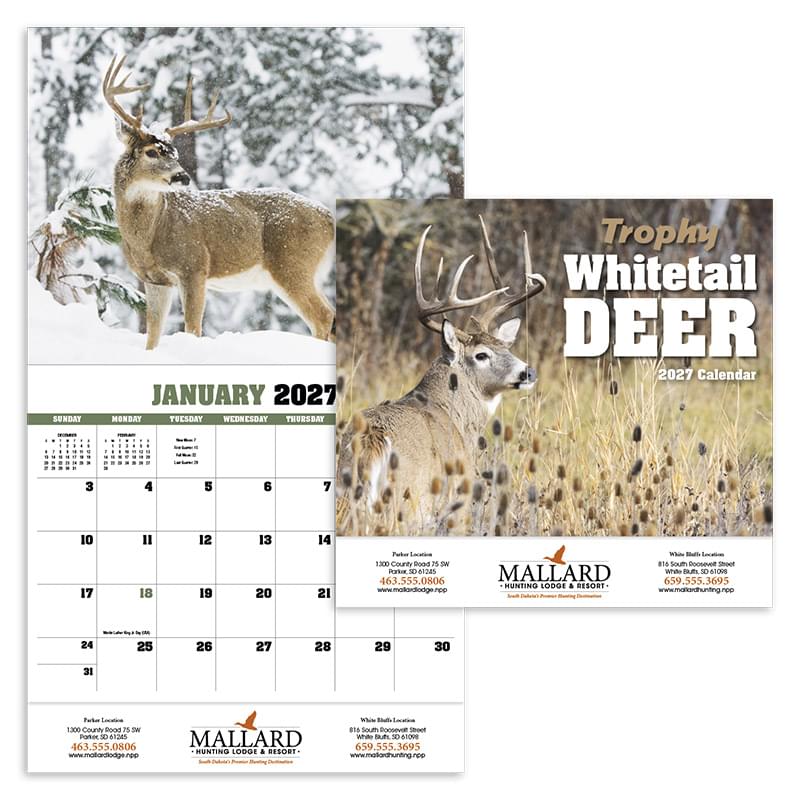 Trophy Whitetail Deer Appointment Calendar