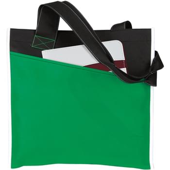 Angled Pocket Non Woven Tote