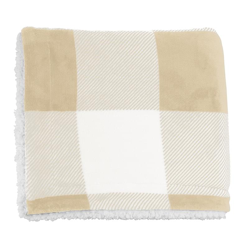 Microfiber Plaid Sherpa Blanket