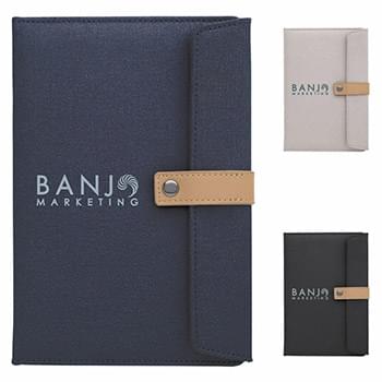 Two-Tone Journal with Leather Closure