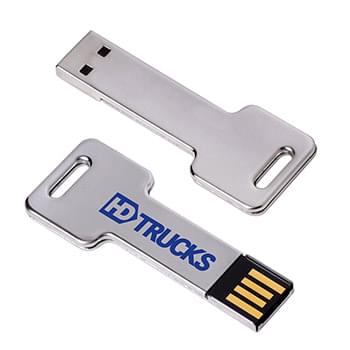 2 GB Silver Key USB 2.0 Flash Drive