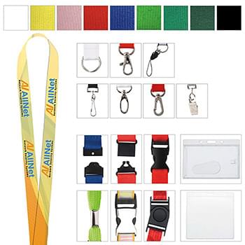 5/8" Polyester 4 Color Lanyard