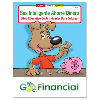 Coloring Book: Be Smart, Save Money (Spanish)