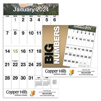 Big Numbers Appointment calendar