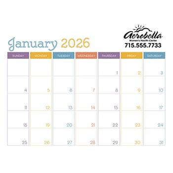 Small Monthly Desk Pad - Colors