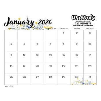 Small Monthly Desk Pad - Floral