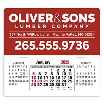 Press-N Stick XL Header With 3-Month Horizontal Calendar (12-Month)
