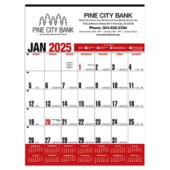 Yearly Record&reg; Red Calendar