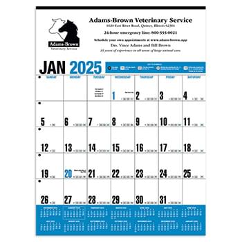 Yearly Record&reg; Blue Calendar