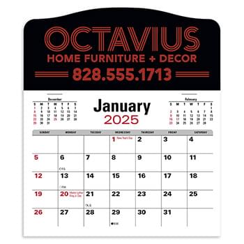Press-N-Stick Jumbo Header With 3-Month Calendar (12-Months)