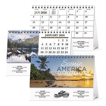 Scenic America Desk Tent Calendar