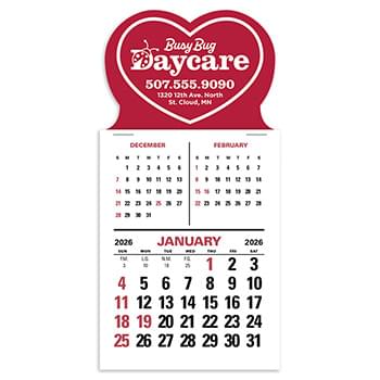 Press-N-Stick&trade; Header 3-Month Vertical Calendar(12-Month)
