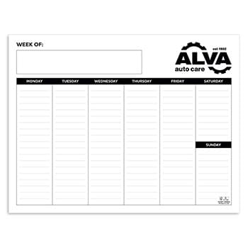Triumph® Calendars Small Weekly Desk Pad - Black & White Calendar