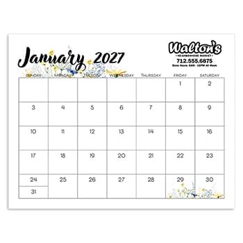 Small Monthly Desk Pad - Floral
